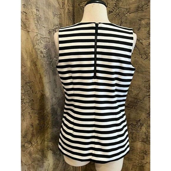 Michael Kors Sleeveless Knit Striped Shirt Size Medium - Picture 2 of 3